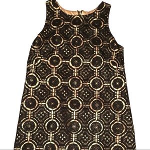 Eliza J. Black Geometric Design Sleeveless Sheath Dress